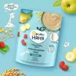 Каша мультизлаковая ФрутоНяня молочная с яблоком бананом и земляникой 200 гр с 6+ мес