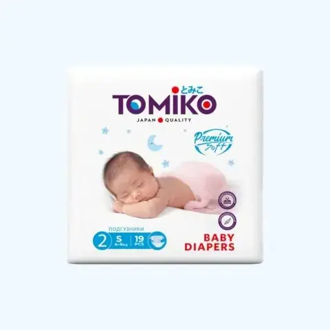Подгузники Tomiko Premium 2 S (4-6 кг) 19 шт