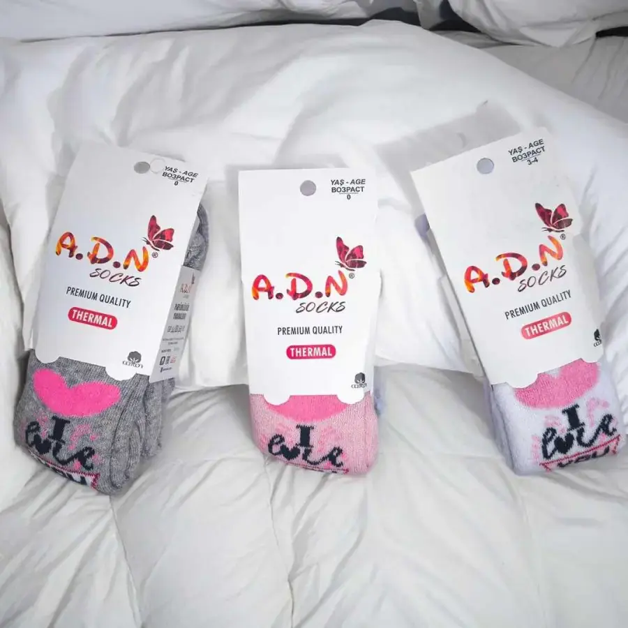 Термо колготки A.D.N Socks Машина Белый