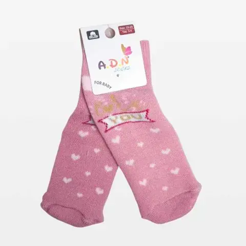 Носки A.D.N Socks В розовое сердечко Розовый