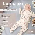 Комплект 4ка Я родился forest заяц