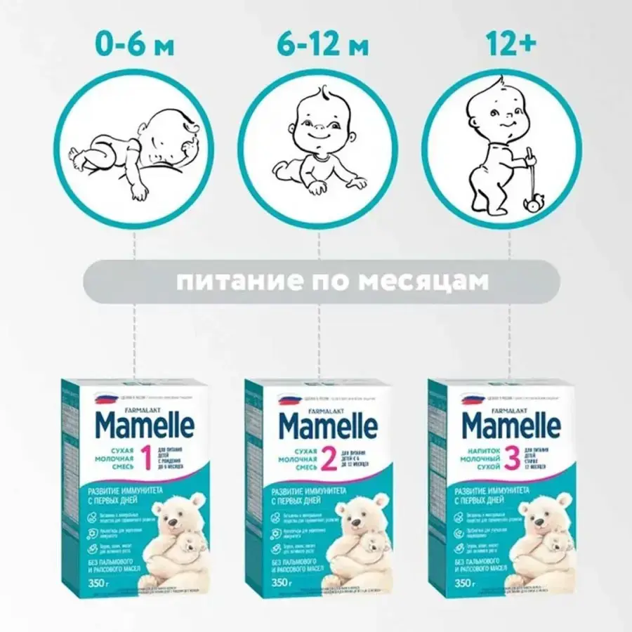 Сухая молочная смесь Mamelle 2 600 гр 6-12мес
