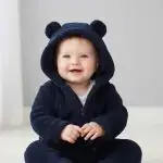 Плюшевый комбинезон Baby series однотонный с ушками Синий