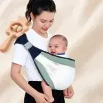 Переноска для детей хипсит слинг для новорожденных Розовый