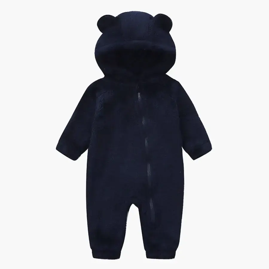 Плюшевый комбинезон Baby series однотонный с ушками Синий